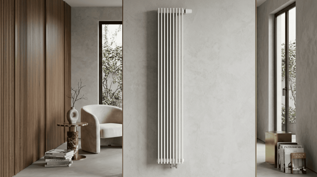 Вертикальный трубчатый радиатор КЗТО в современном интерьере