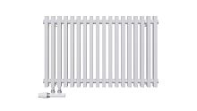 NEO Радиатор КЗТО Quadrum  NEO 50 V 1-500-36 сек. подключение нижнее левостороннее без термоклапана, цвет: белый муар