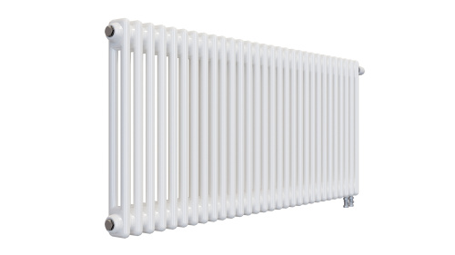 Радиатор трубчатый КЗТО Batarìa 2-500-30 сек. подключение нижнее, цвет:  белый (глянцевый) фото 2
