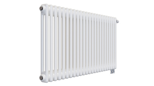 Радиатор трубчатый КЗТО Batarìa 2-500-24 сек. подключение нижнее, цвет:  белый (глянцевый) фото 2