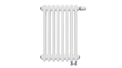 Радиатор трубчатый КЗТО Batarìa 3-500-8 сек. подключение нижнее, цвет:  белый (глянцевый)