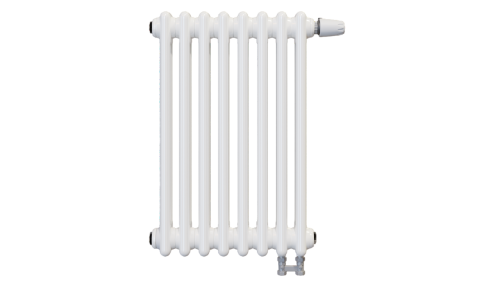 Радиатор трубчатый КЗТО Batarìa 2-500-8 сек. подключение нижнее, цвет:  белый (глянцевый)