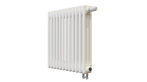 Радиатор трубчатый КЗТО Batarìa 3-500-12 сек. подключение нижнее, цвет:  белый (глянцевый) фото 3