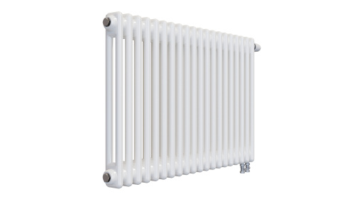 Радиатор трубчатый КЗТО Batarìa 2-500-20 сек. подключение нижнее, цвет:  белый (глянцевый) фото 2