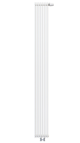 Радиатор трубчатый КЗТО Параллели В 1-1750-8 сек. подключение нижнее правостороннее, цвет:  белый (глянцевый)