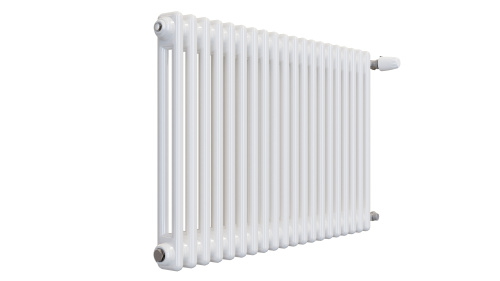Радиатор трубчатый КЗТО Batarìa 2-500-20 сек. подключение боковое универсальное, цвет:  белый (глянцевый) фото 2