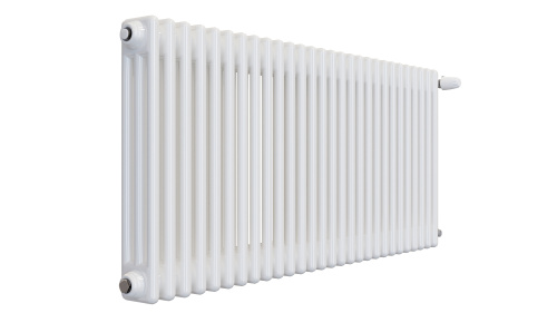 Радиатор трубчатый КЗТО Batarìa 3-500-28 сек. подключение боковое универсальное, цвет:  белый (глянцевый) фото 2