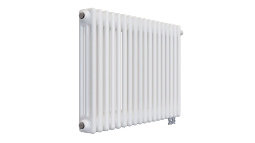 Радиатор трубчатый КЗТО Batarìa 3-500-18 сек. подключение нижнее, цвет:  белый (глянцевый) фото 2