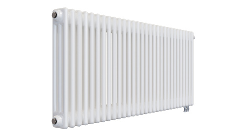 Радиатор трубчатый КЗТО Batarìa 3-500-30 сек. подключение нижнее, цвет:  белый (глянцевый) фото 2