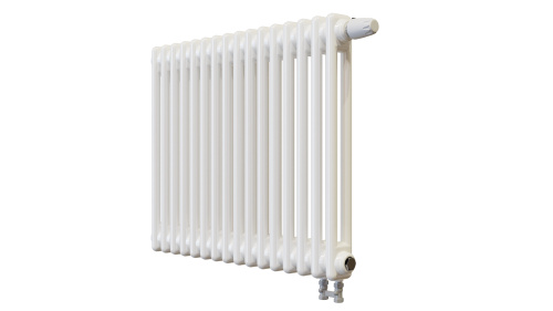 Радиатор трубчатый КЗТО Batarìa 2-500-16 сек. подключение нижнее, цвет:  белый (глянцевый) фото 3