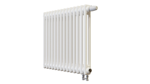 Радиатор трубчатый КЗТО Batarìa 2-500-14 сек. подключение нижнее, цвет:  белый (глянцевый) фото 3