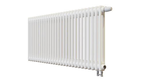 Радиатор трубчатый КЗТО Batarìa 2-500-28 сек. подключение нижнее, цвет:  белый (глянцевый) фото 3