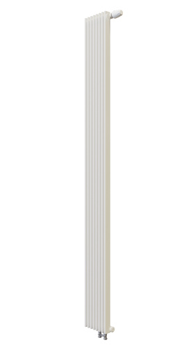 Радиатор трубчатый КЗТО Параллели В 1-1750-8 сек. подключение нижнее правостороннее, цвет:  белый (глянцевый) фото 3