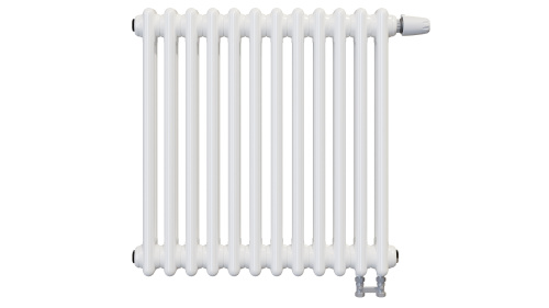 Радиатор трубчатый КЗТО Batarìa 2-500-12 сек. подключение нижнее, цвет:  белый (глянцевый)