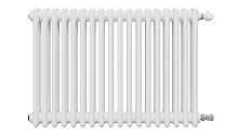 3 ряда колонок Радиатор трубчатый КЗТО Batarìa 3-500-18 сек. подключение боковое универсальное, цвет:  белый (глянцевый)