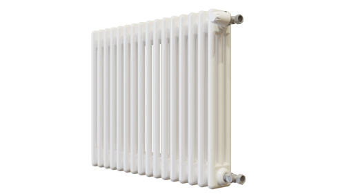 Радиатор трубчатый КЗТО Batarìa 3-500-16 сек. подключение боковое универсальное, цвет:  белый (глянцевый) фото 3