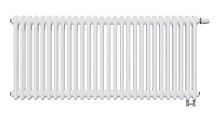 2 ряда колонок Радиатор трубчатый КЗТО Batarìa 2-500-28 сек. подключение нижнее, цвет:  белый (глянцевый)