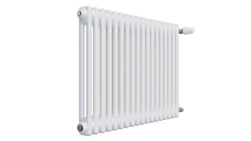 Радиатор трубчатый КЗТО Batarìa 2-500-18 сек. подключение боковое универсальное, цвет:  белый (глянцевый) фото 2