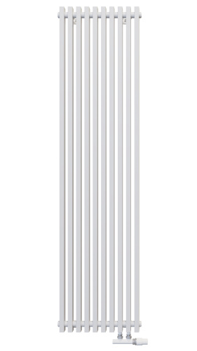 Радиатор КЗТО Quadrum  NEO 50 V 1-1500-9 сек. подключение нижнее правостороннее без термоклапана, цвет: белый муар