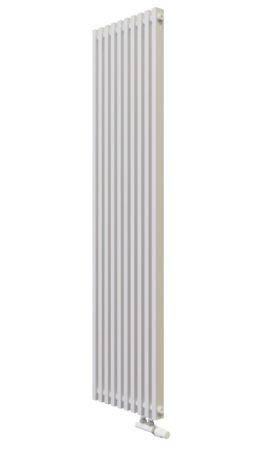 Радиатор КЗТО Quadrum  NEO 50 V 1-1500-9 сек. подключение нижнее правостороннее без термоклапана, цвет: белый муар фото 3