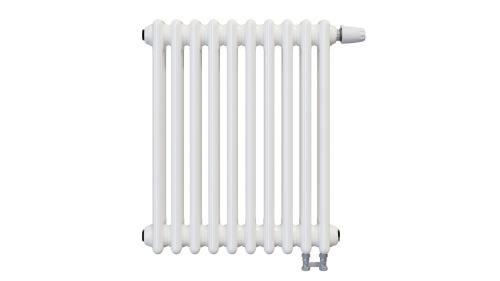 Радиатор трубчатый КЗТО Batarìa 3-500-10 сек. подключение нижнее, цвет:  белый (глянцевый)