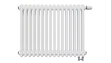 3 ряда колонок Радиатор трубчатый КЗТО Batarìa 3-500-16 сек. подключение нижнее, цвет:  белый (глянцевый)
