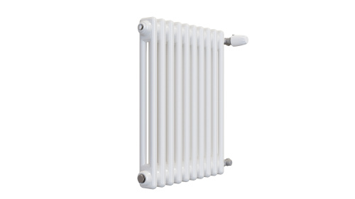Радиатор трубчатый КЗТО Batarìa 2-500-10 сек. подключение боковое универсальное, цвет:  белый (глянцевый) фото 2