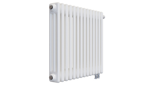 Радиатор трубчатый КЗТО Batarìa 3-500-14 сек. подключение нижнее, цвет:  белый (глянцевый) фото 2