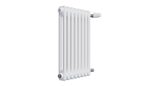 Радиатор трубчатый КЗТО Batarìa 2-500-8 сек. подключение боковое универсальное, цвет:  белый (глянцевый) фото 2