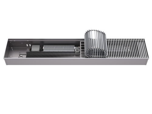 Встраиваемый в пол конвектор КЗТО Бриз В 24V 300-80-800 принудительная конвекция, решетка в комплекте фото 2