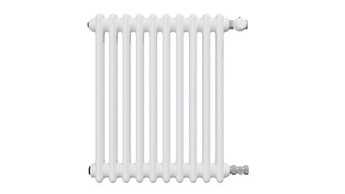 Радиатор трубчатый КЗТО Batarìa 2-500-10 сек. подключение боковое универсальное, цвет:  белый (глянцевый)