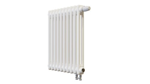 Радиатор трубчатый КЗТО Batarìa 2-500-10 сек. подключение нижнее, цвет:  белый (глянцевый) фото 3