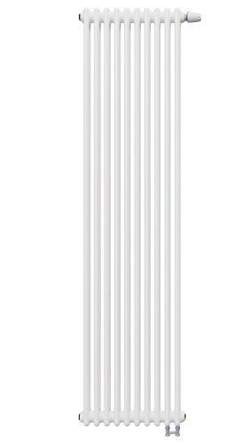 Радиатор трубчатый КЗТО Batarìa 2-1750-10 сек. подключение нижнее, цвет:  белый (глянцевый)