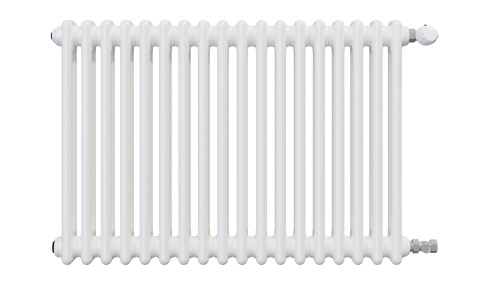 Радиатор трубчатый КЗТО Batarìa 2-500-18 сек. подключение боковое универсальное, цвет:  белый (глянцевый)