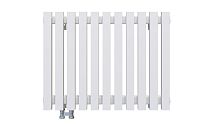 40 V Радиатор КЗТО Quadrum 40 V 1-300-25 сек. подключение нижнее левостороннее без термоклапана, цвет: белый муар
