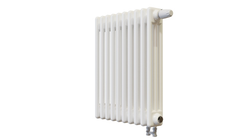 Радиатор трубчатый КЗТО Batarìa 3-500-10 сек. подключение нижнее, цвет:  белый (глянцевый) фото 3