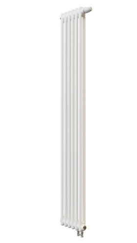 Радиатор трубчатый КЗТО Batarìa 2-1750-6 сек. подключение нижнее, цвет:  белый (глянцевый) фото 3