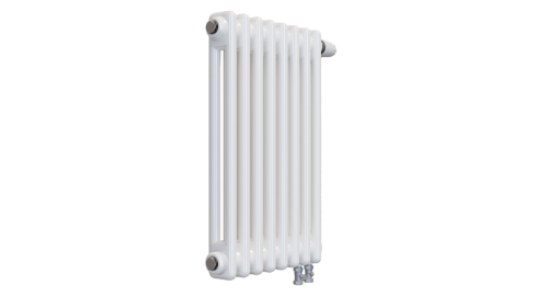 Радиатор трубчатый КЗТО Batarìa 2-500-8 сек. подключение нижнее, цвет:  белый (глянцевый) фото 2
