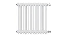 2 ряда колонок Радиатор трубчатый КЗТО Batarìa 2-500-12 сек. подключение боковое универсальное, цвет:  белый (глянцевый)