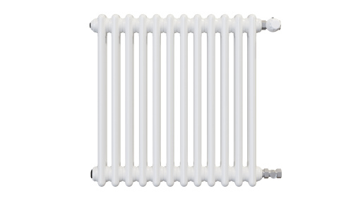 Радиатор трубчатый КЗТО Batarìa 2-500-12 сек. подключение боковое универсальное, цвет:  белый (глянцевый)