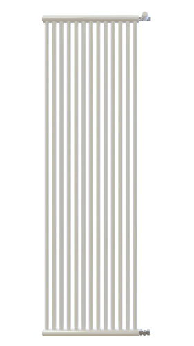Радиатор трубчатый КЗТО РСК 1-2000-10 сек. подключение боковое универсальное, цвет: белый (глянцевый)