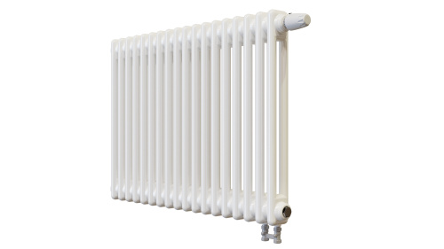 Радиатор трубчатый КЗТО Batarìa 2-500-18 сек. подключение нижнее, цвет:  белый (глянцевый) фото 3