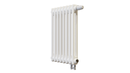 Радиатор трубчатый КЗТО Batarìa 2-500-8 сек. подключение нижнее, цвет:  белый (глянцевый) фото 3
