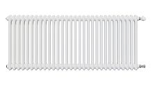 2 ряда колонок Радиатор трубчатый КЗТО Batarìa 2-500-30 сек. подключение боковое универсальное, цвет:  белый (глянцевый)