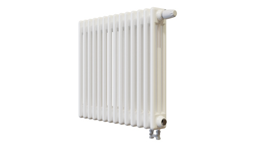 Радиатор трубчатый КЗТО Batarìa 3-500-14 сек. подключение нижнее, цвет:  белый (глянцевый) фото 3