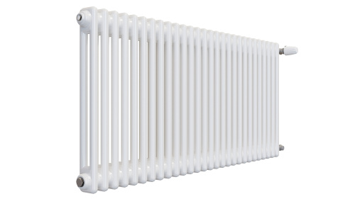 Радиатор трубчатый КЗТО Batarìa 2-500-28 сек. подключение боковое универсальное, цвет:  белый (глянцевый) фото 2