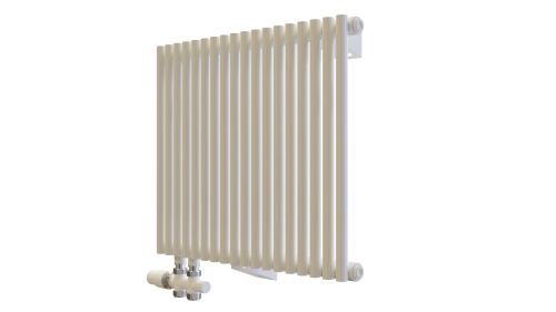 Радиатор трубчатый КЗТО Гармония А20 1-1000-10 сек. подключение нижнее левостороннее без термоклапана, цвет: белый (глянцевый) фото 2