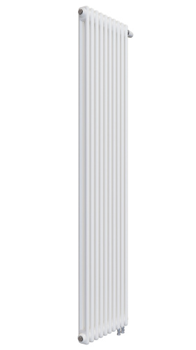 Радиатор трубчатый КЗТО Batarìa 2-1750-10 сек. подключение нижнее, цвет:  белый (глянцевый) фото 2